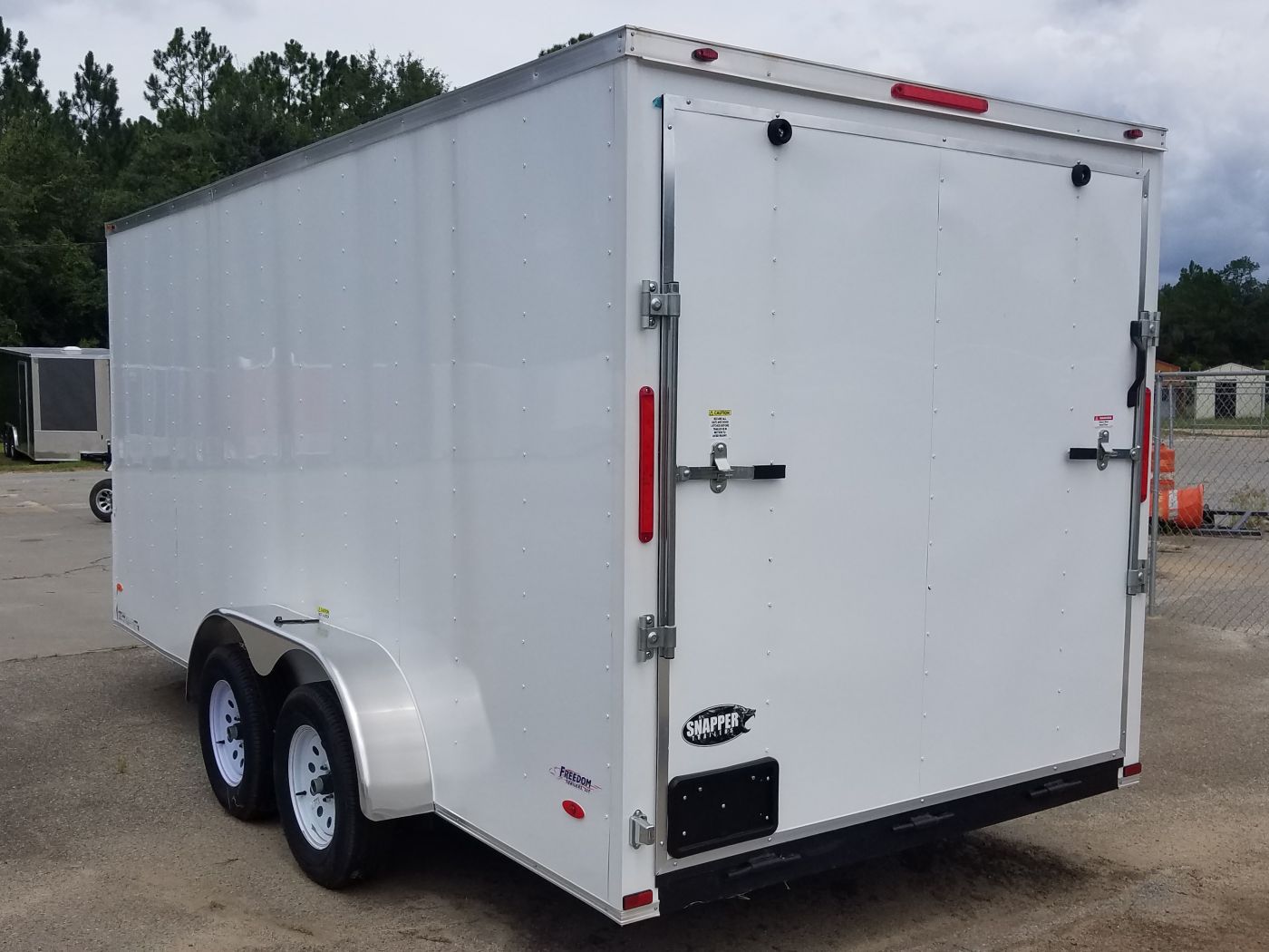 Freedom Trailers 7x16 TA Trailer - White, Ramp, Side Door, Extra Height - Image 6