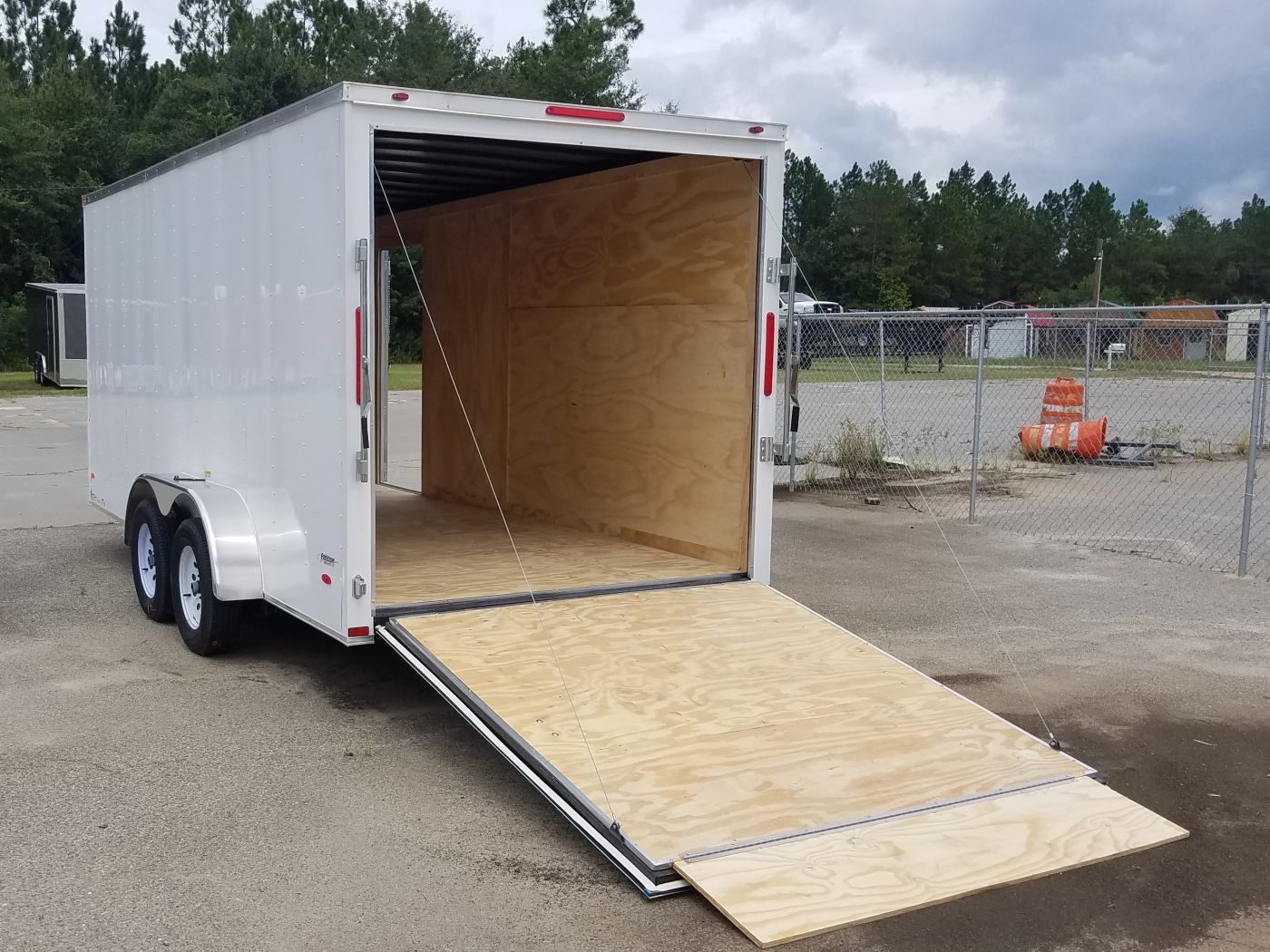 Freedom Trailers 7x16 TA Trailer - White, Ramp, Side Door, Extra Height - Image 5