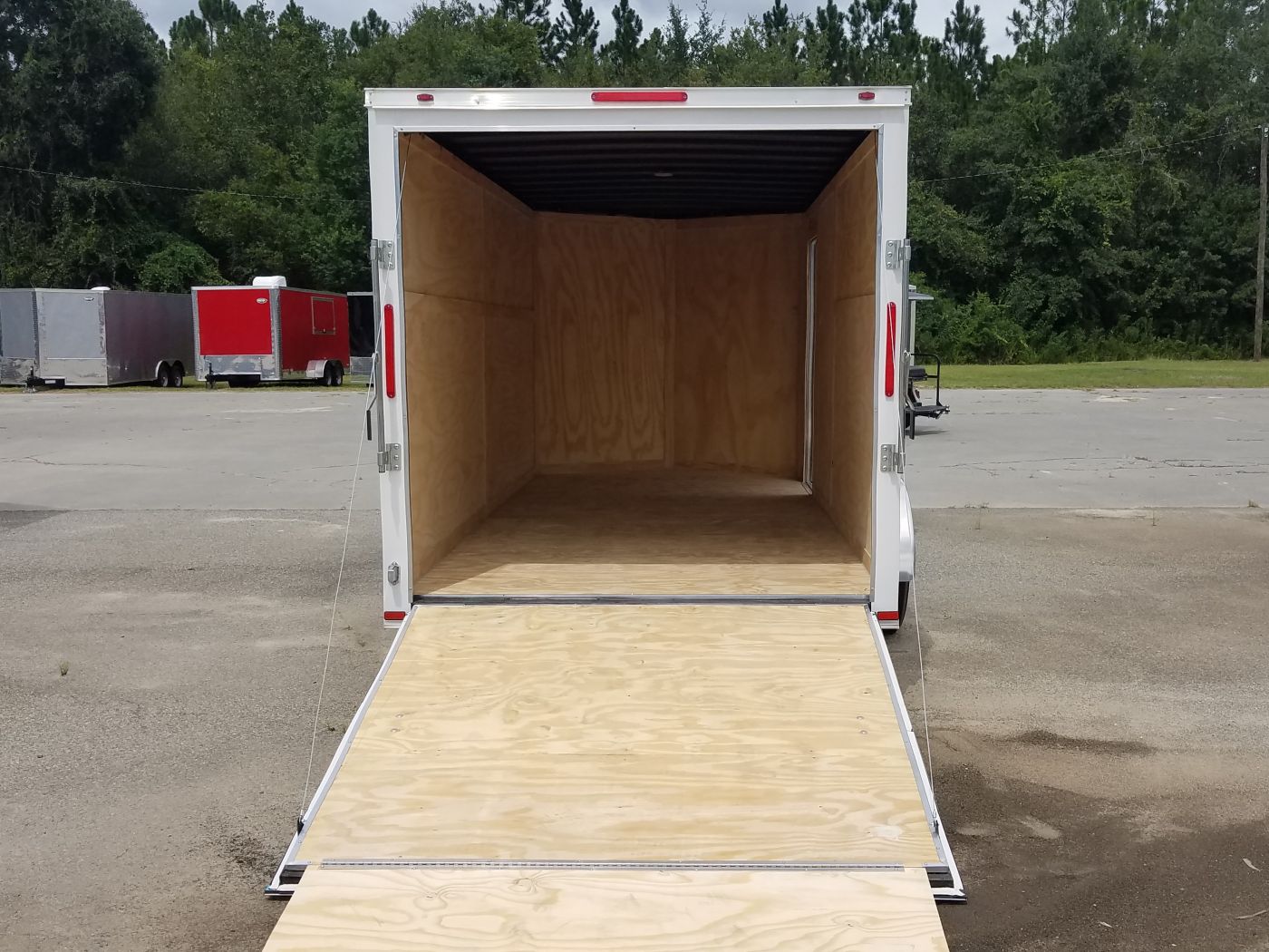 Freedom Trailers 7x16 TA Trailer - White, Ramp, Side Door, Extra Height - Image 7