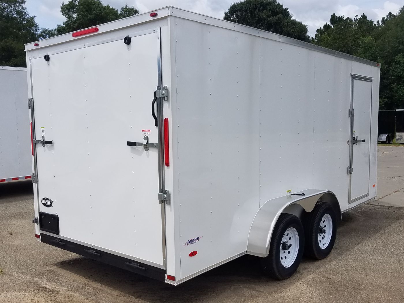 Freedom Trailers 7x16 TA Trailer - White, Ramp, Side Door, Extra Height - Image 10