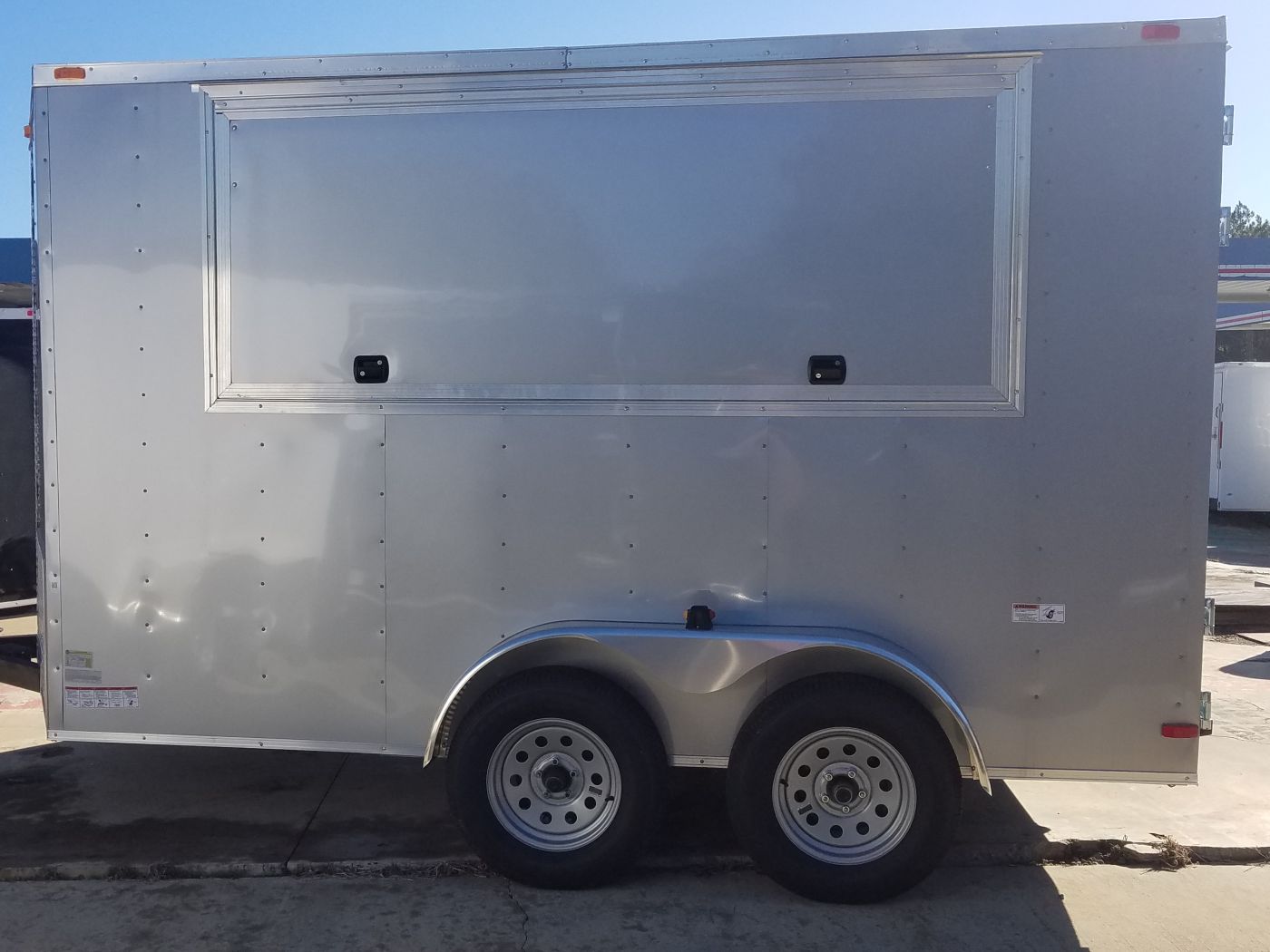 South Georgia Cargo 7x12 TA Trailer - Silver Frost, Barn Doors, Side Door, Concession Door, Extra Height - Image 5