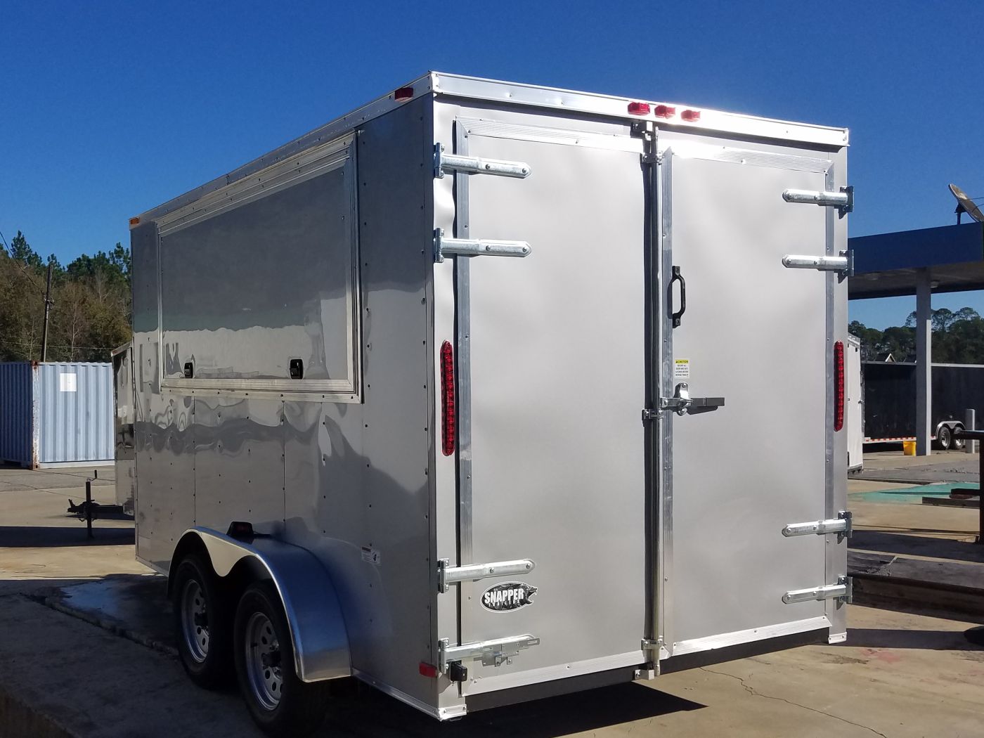South Georgia Cargo 7x12 TA Trailer - Silver Frost, Barn Doors, Side Door, Concession Door, Extra Height - Image 7