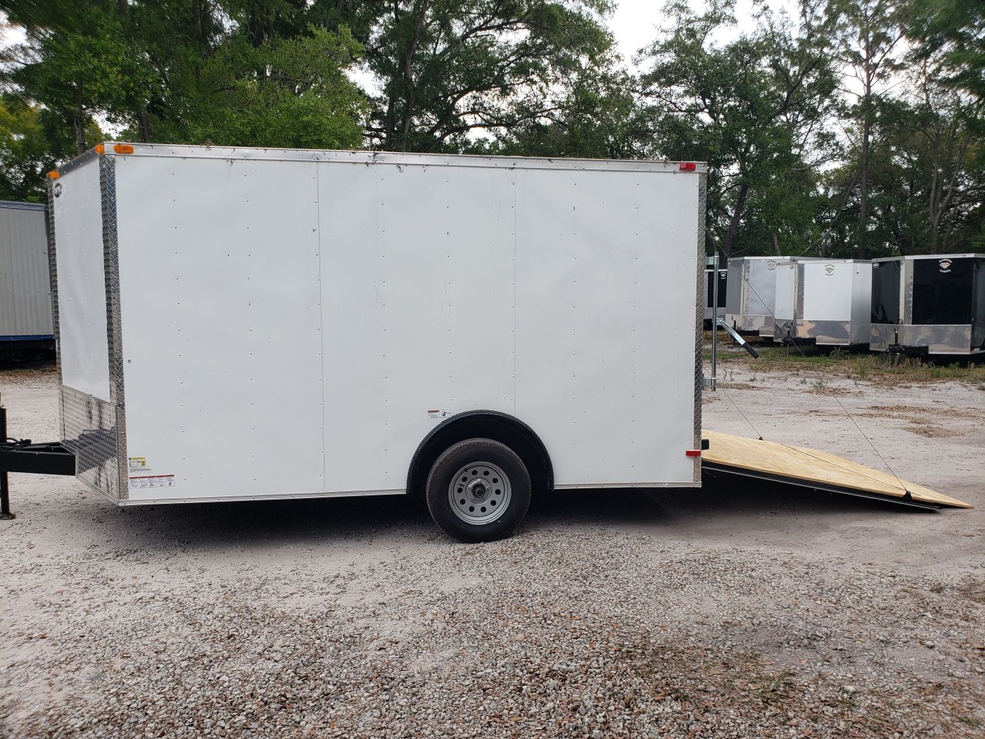 South Georgia Cargo 8.5x12 SA Trailer - White, Ramp, Side Door - Image 3