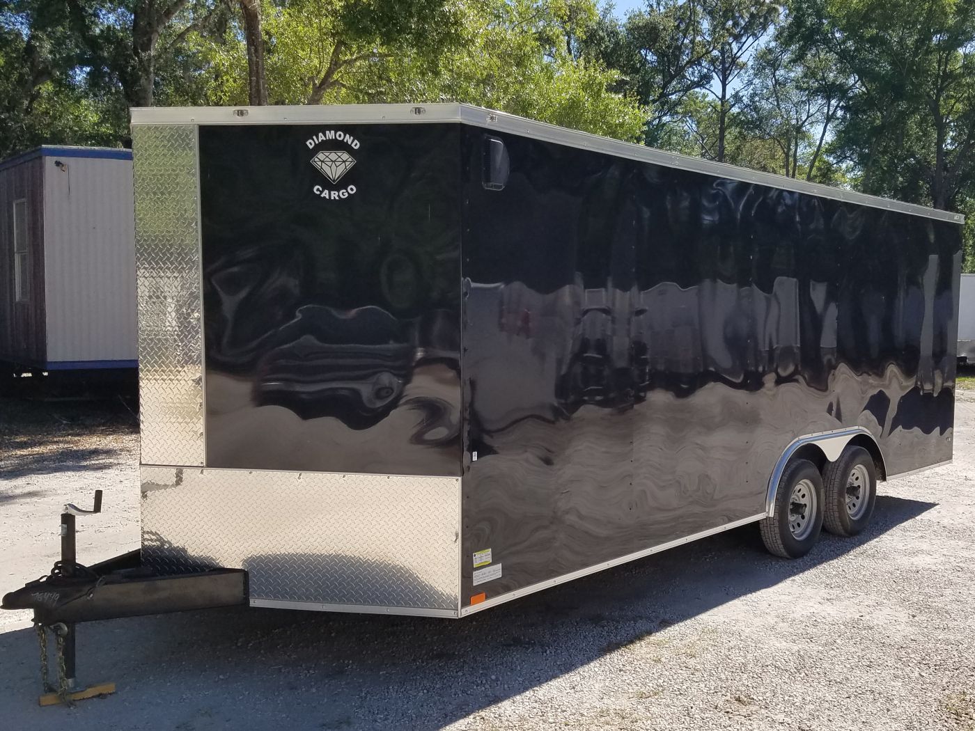 Diamond Cargo 8.5x20 TA Trailer - Black, Ramp, Side Door, D-Rings - Image 9