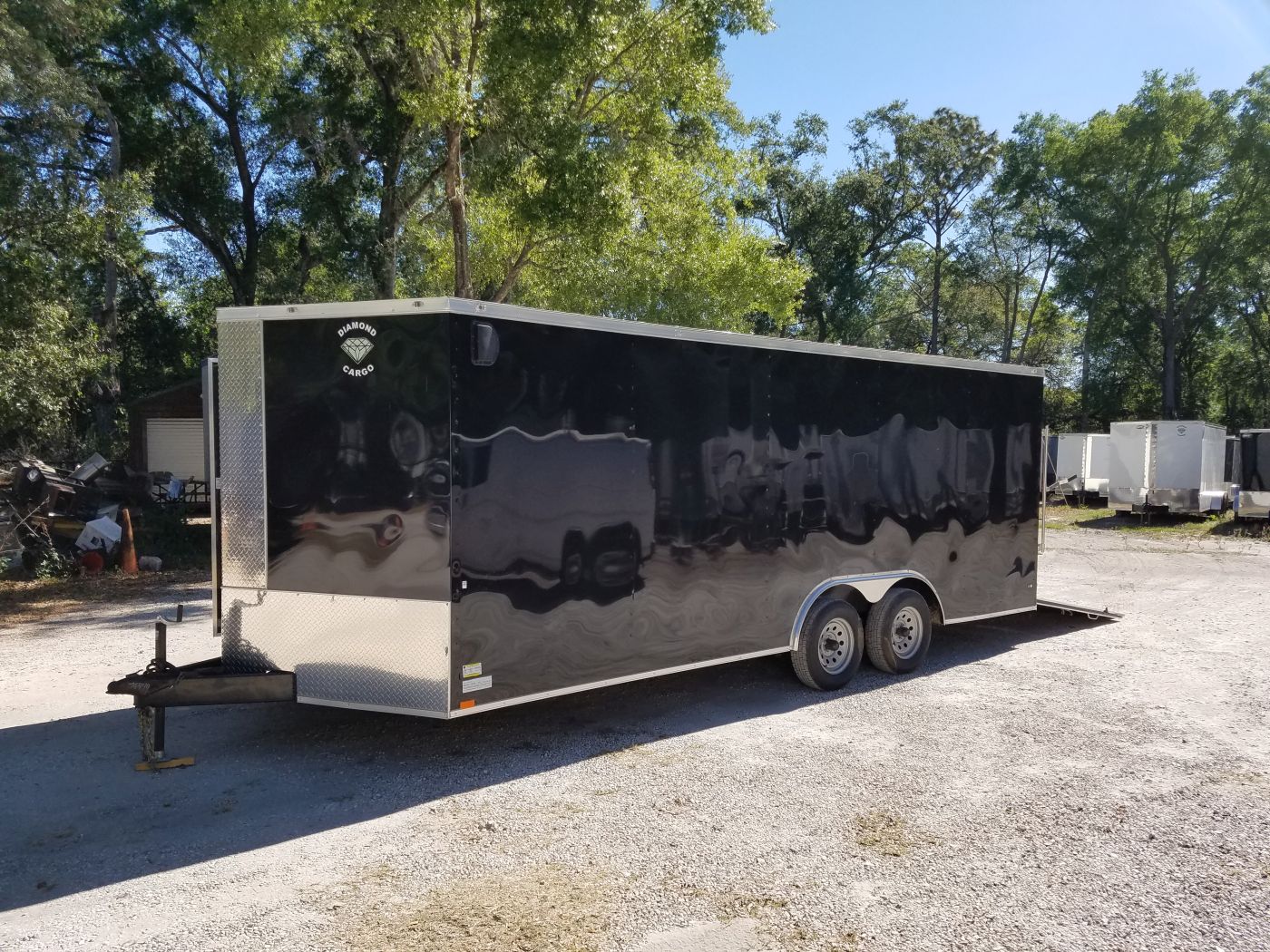 Diamond Cargo 8.5x20 TA Trailer - Black, Ramp, Side Door, D-Rings - Image 10