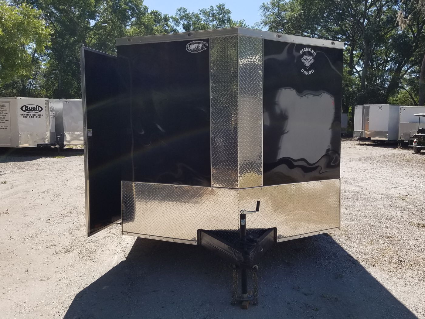 Diamond Cargo 8.5x20 TA Trailer - Black, Ramp, Side Door, D-Rings - Image 11