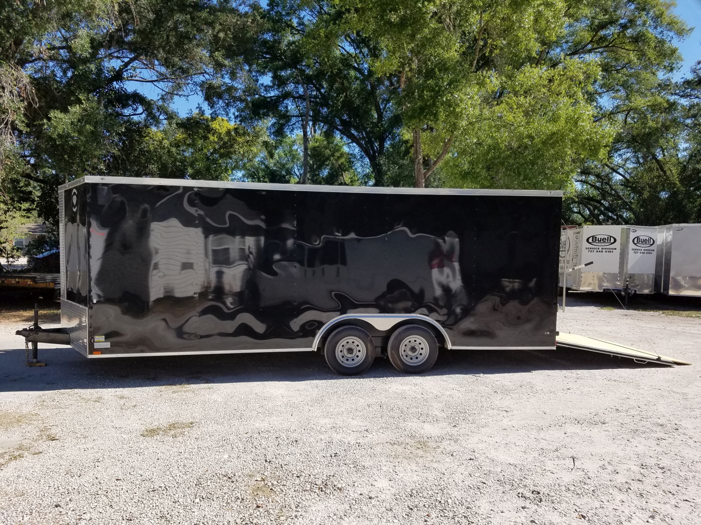 Diamond Cargo 8.5x20 TA Trailer - Black, Ramp, Side Door, D-Rings - Image 15