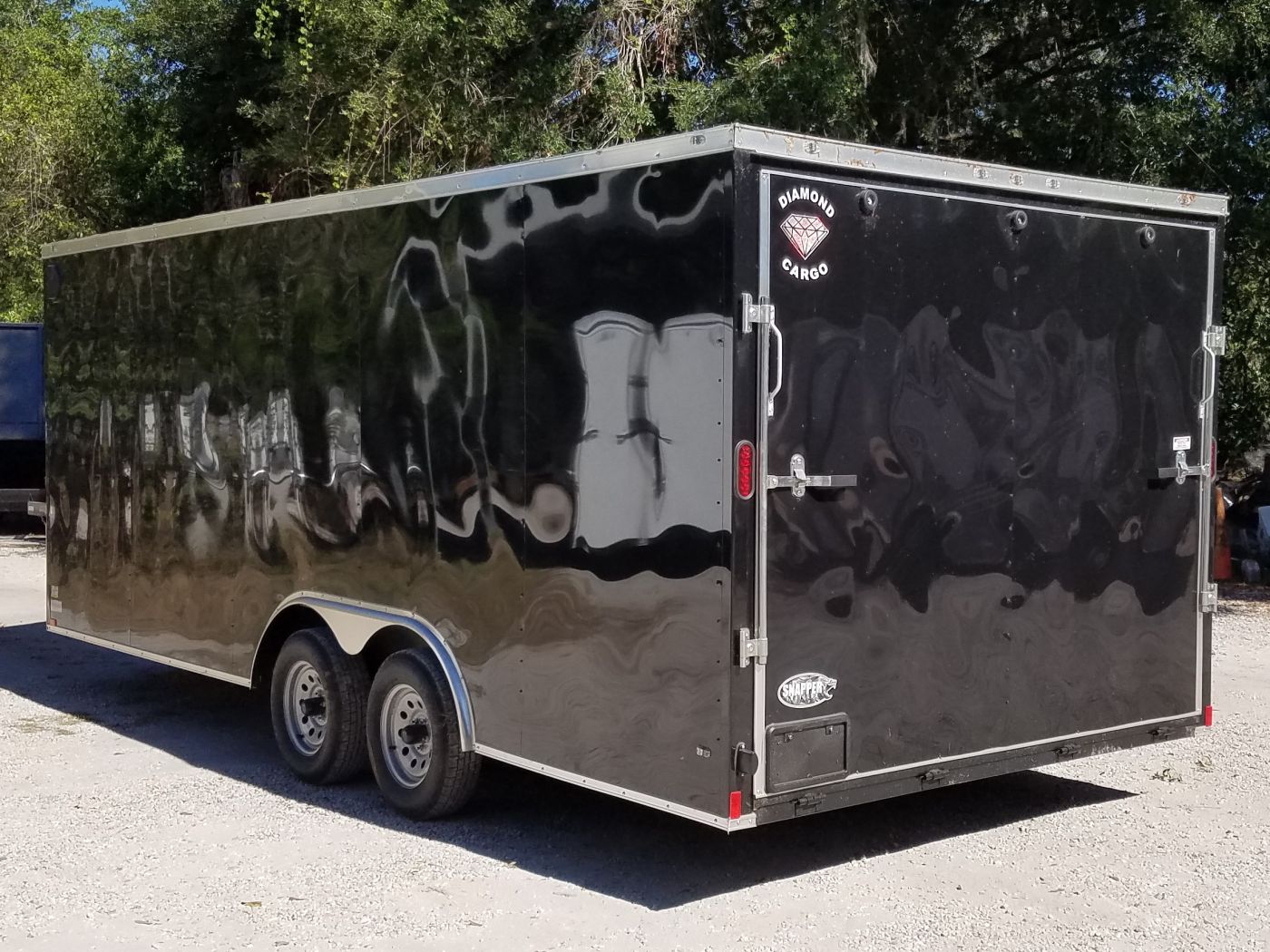 Diamond Cargo 8.5x20 TA Trailer - Black, Ramp, Side Door, D-Rings - Image 17