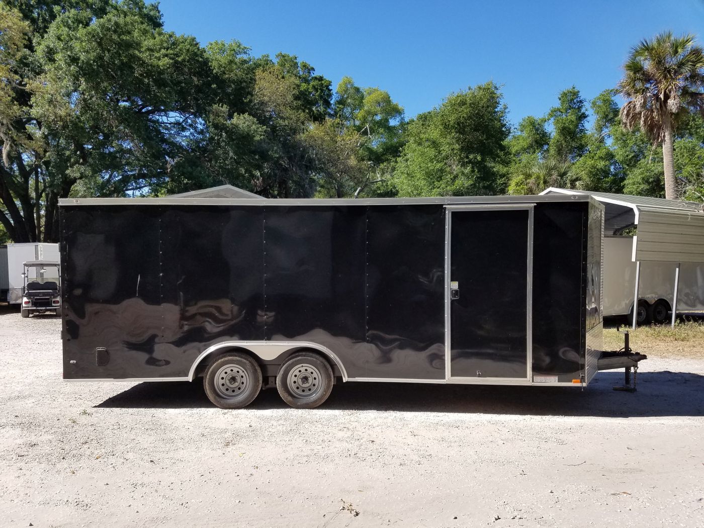 Diamond Cargo 8.5x20 TA Trailer - Black, Ramp, Side Door, D-Rings - Image 4