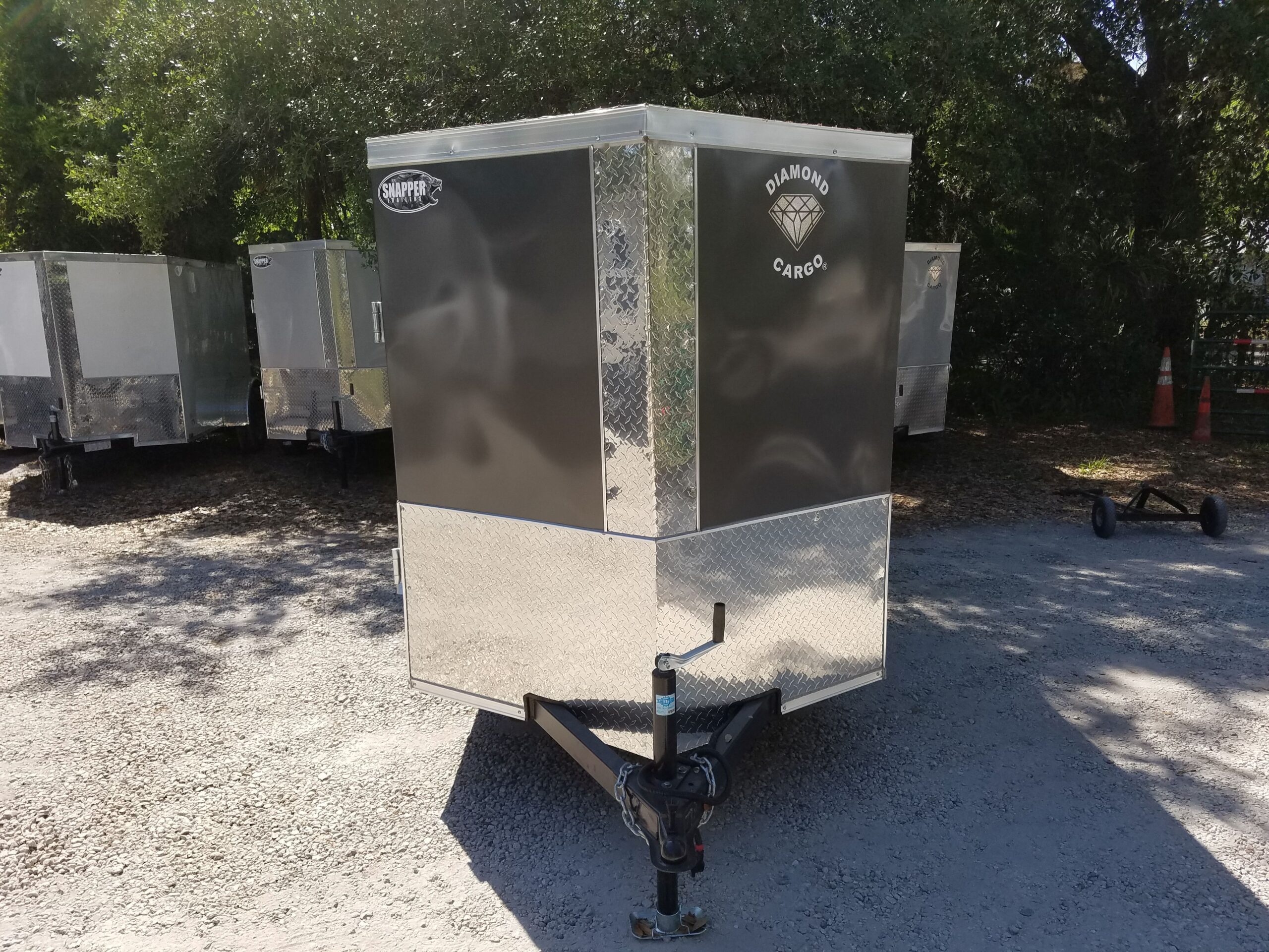 Diamond Cargo 5x8 SA Trailer - Charcoal Gray, Ramp, Side Door - Image 15