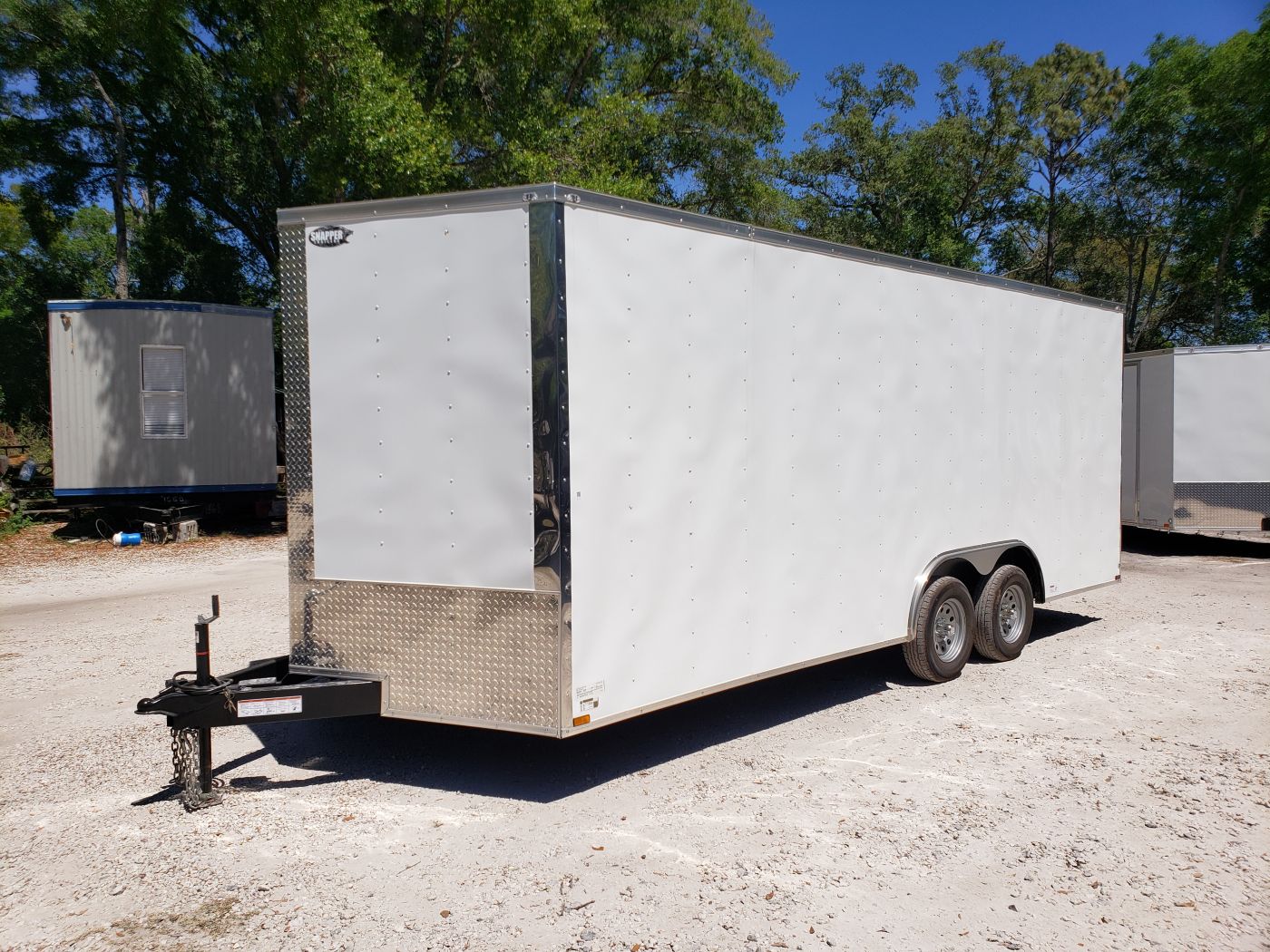 Quality Cargo 8.5x20 TA Trailer - White, Ramp, Side Door, D-Rings, Extra Height - Image 3