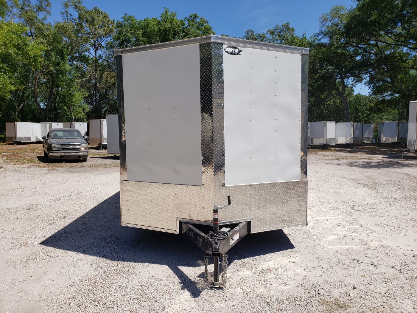 Quality Cargo 8.5x20 TA Trailer - White, Ramp, Side Door, D-Rings, Extra Height - Image 15