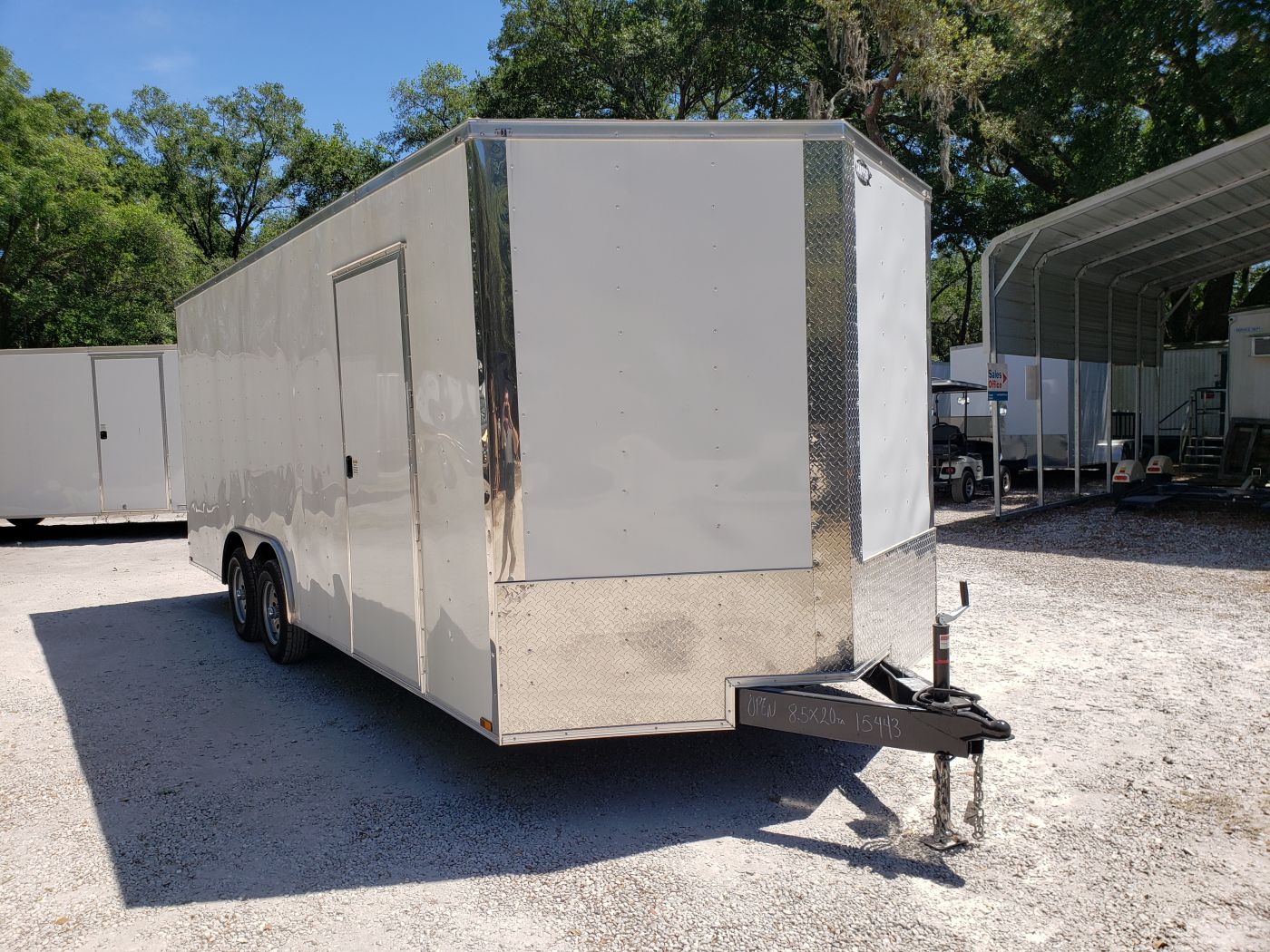 Quality Cargo 8.5x20 TA Trailer - White, Ramp, Side Door, D-Rings, Extra Height - Image 16