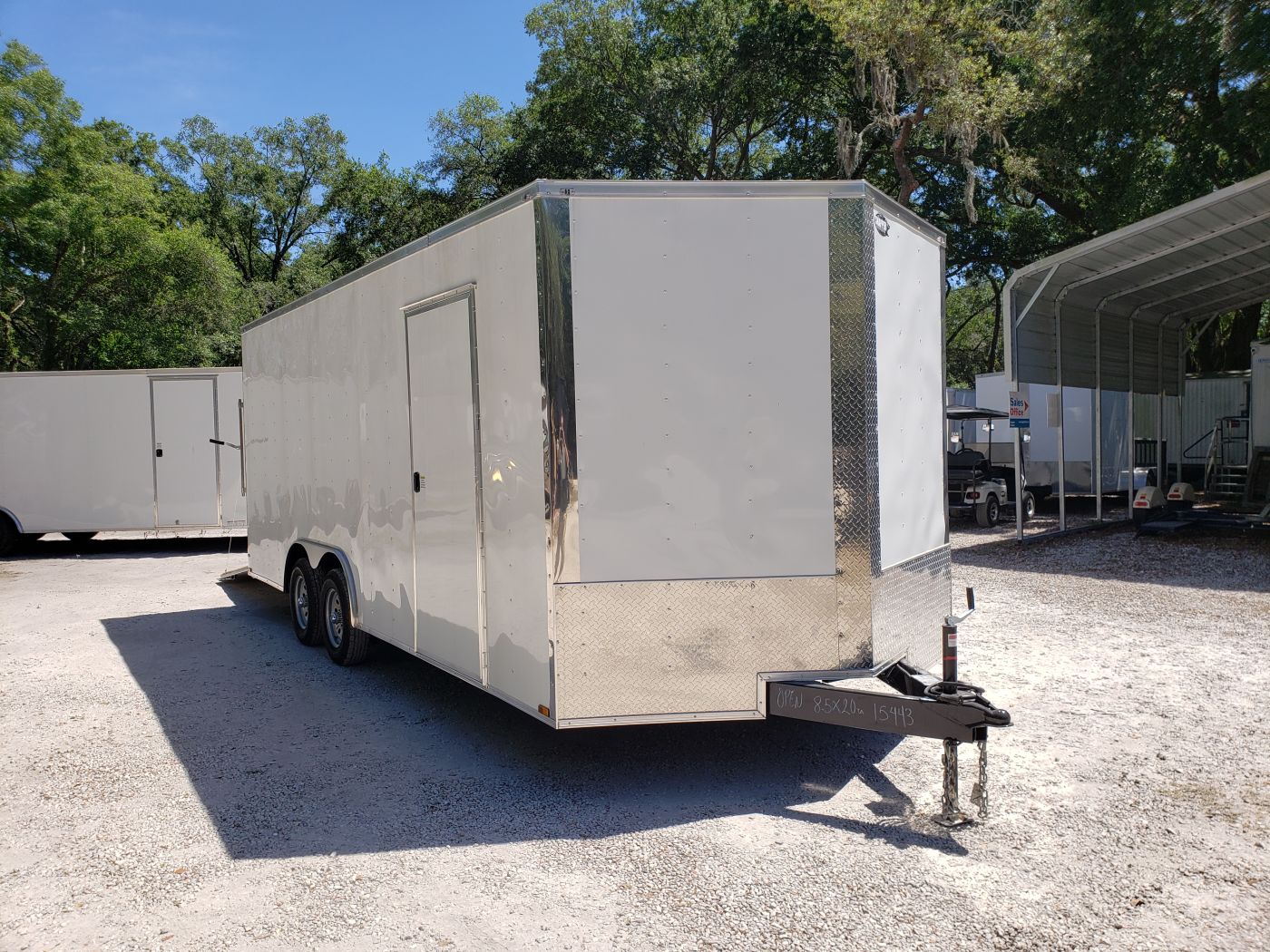 Quality Cargo 8.5x20 TA Trailer - White, Ramp, Side Door, D-Rings, Extra Height - Image 14
