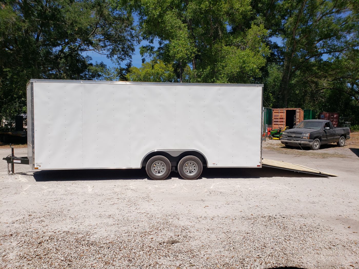 Quality Cargo 8.5x20 TA Trailer - White, Ramp, Side Door, D-Rings, Extra Height - Image 4