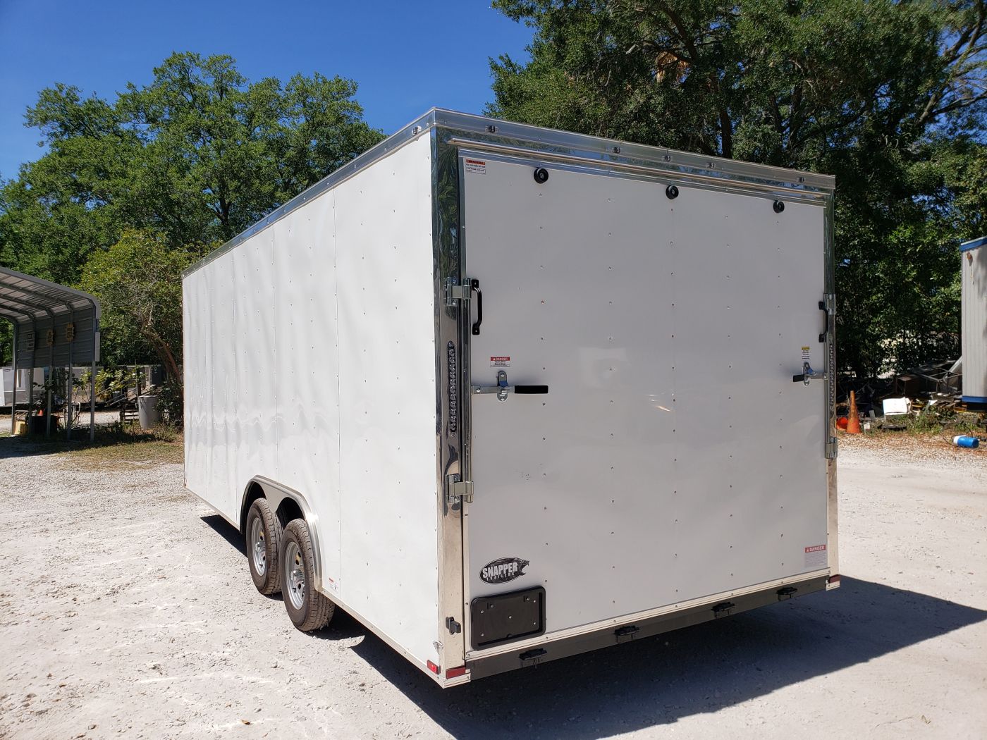 Quality Cargo 8.5x20 TA Trailer - White, Ramp, Side Door, D-Rings, Extra Height - Image 7
