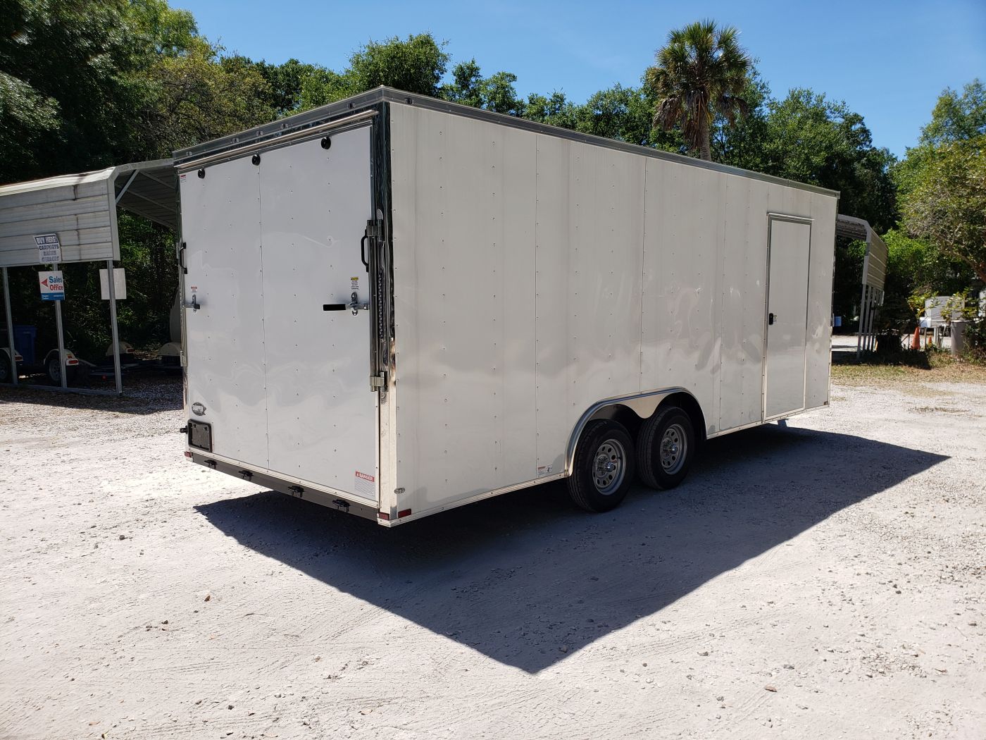 Quality Cargo 8.5x20 TA Trailer - White, Ramp, Side Door, D-Rings, Extra Height - Image 11