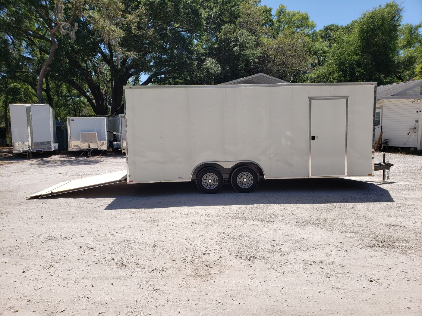 Quality Cargo 8.5x20 TA Trailer - White, Ramp, Side Door, D-Rings, Extra Height - Image 12