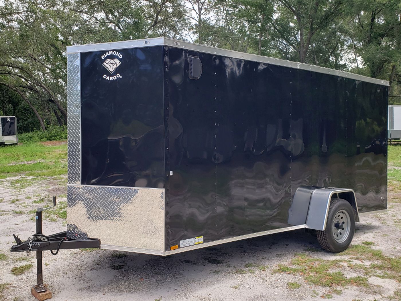 6x14 SA Trailer - Black, Ramp, Side Door, Extra Height | Snapper Trailers