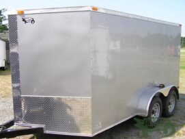 Alternative view of South Georgia Cargo 7x12 TA Trailer - Silver Frost, Ramp, Side Door