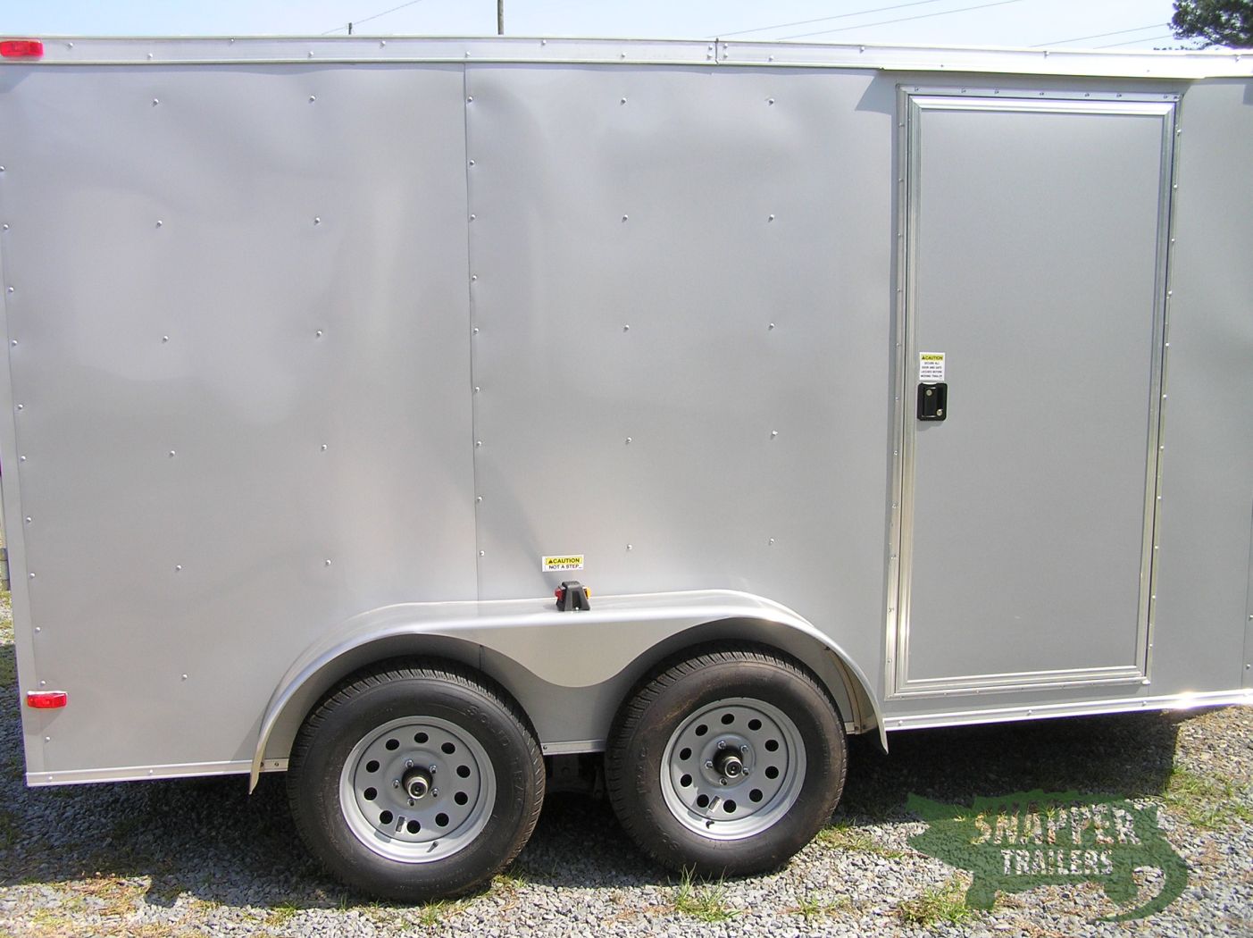 South Georgia Cargo 7x12 TA Trailer - Silver Frost, Ramp, Side Door