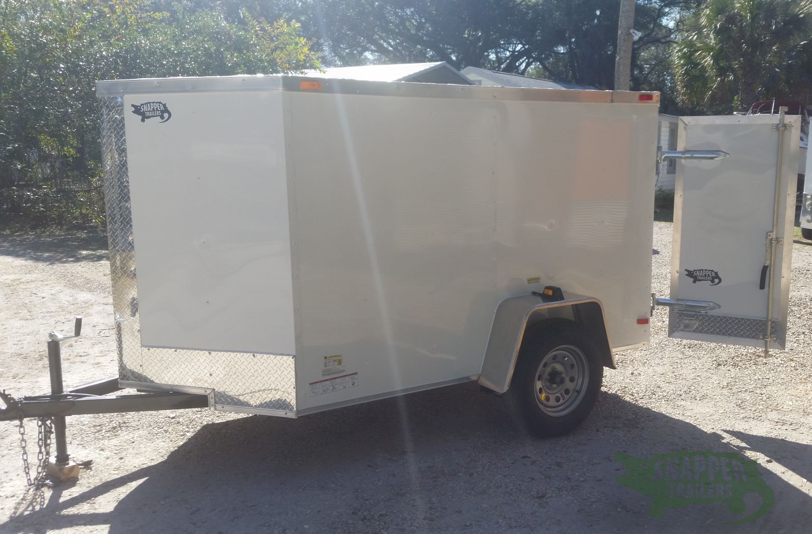 South Georgia Cargo 5x8 SA Trailer - White, Double Doors - Image 2