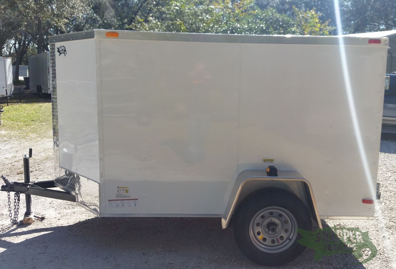 South Georgia Cargo 5x8 SA Trailer - White, Double Doors - Image 4