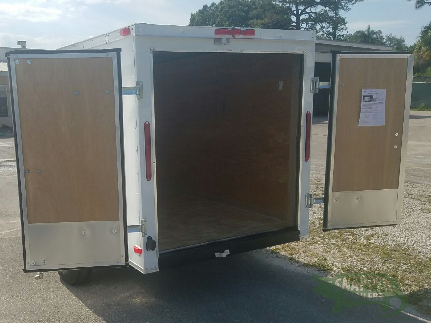 South Georgia Cargo 5x8 SA Trailer - White, Double Doors - Image 5