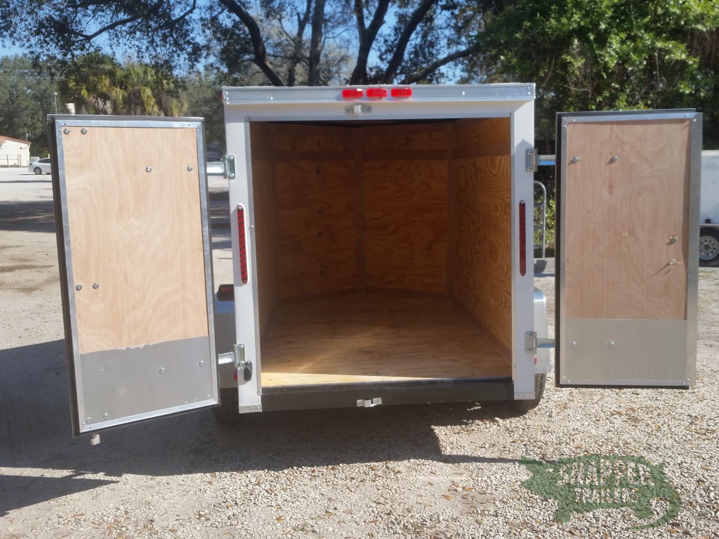 South Georgia Cargo 5x8 SA Trailer - White, Double Doors - Image 7