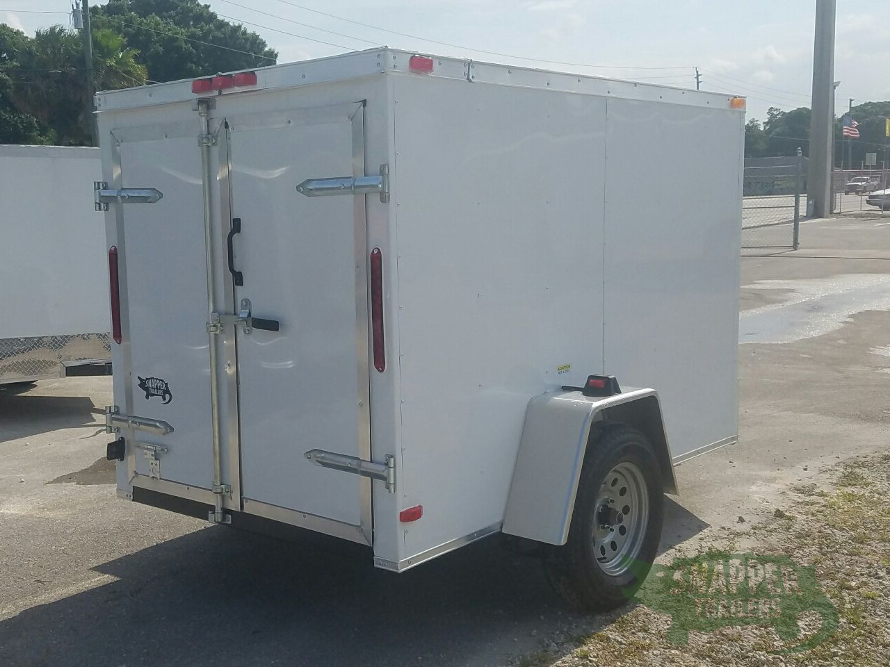 South Georgia Cargo 5x8 SA Trailer - White, Double Doors - Image 10
