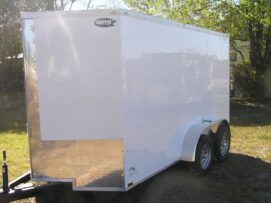 Alternative view of Quality Cargo 6x12 TA Trailer - White, Ramp, Side Door, Extra Height
