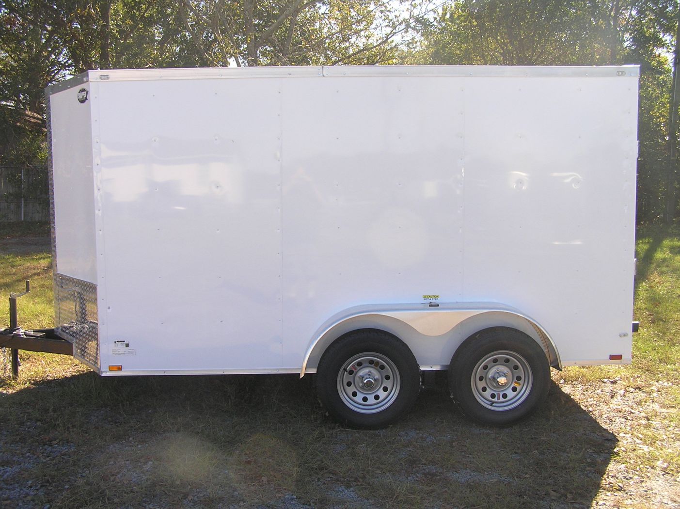 Quality Cargo 6x12 TA Trailer - White, Ramp, Side Door, Extra Height - Image 3