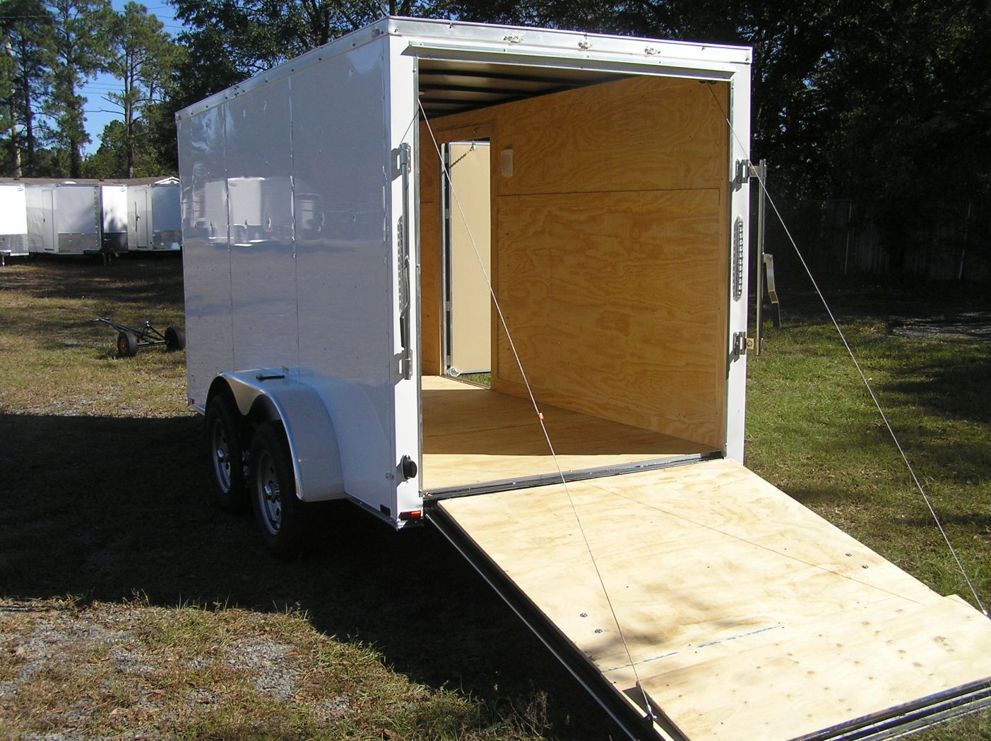 Quality Cargo 6x12 TA Trailer - White, Ramp, Side Door, Extra Height - Image 4