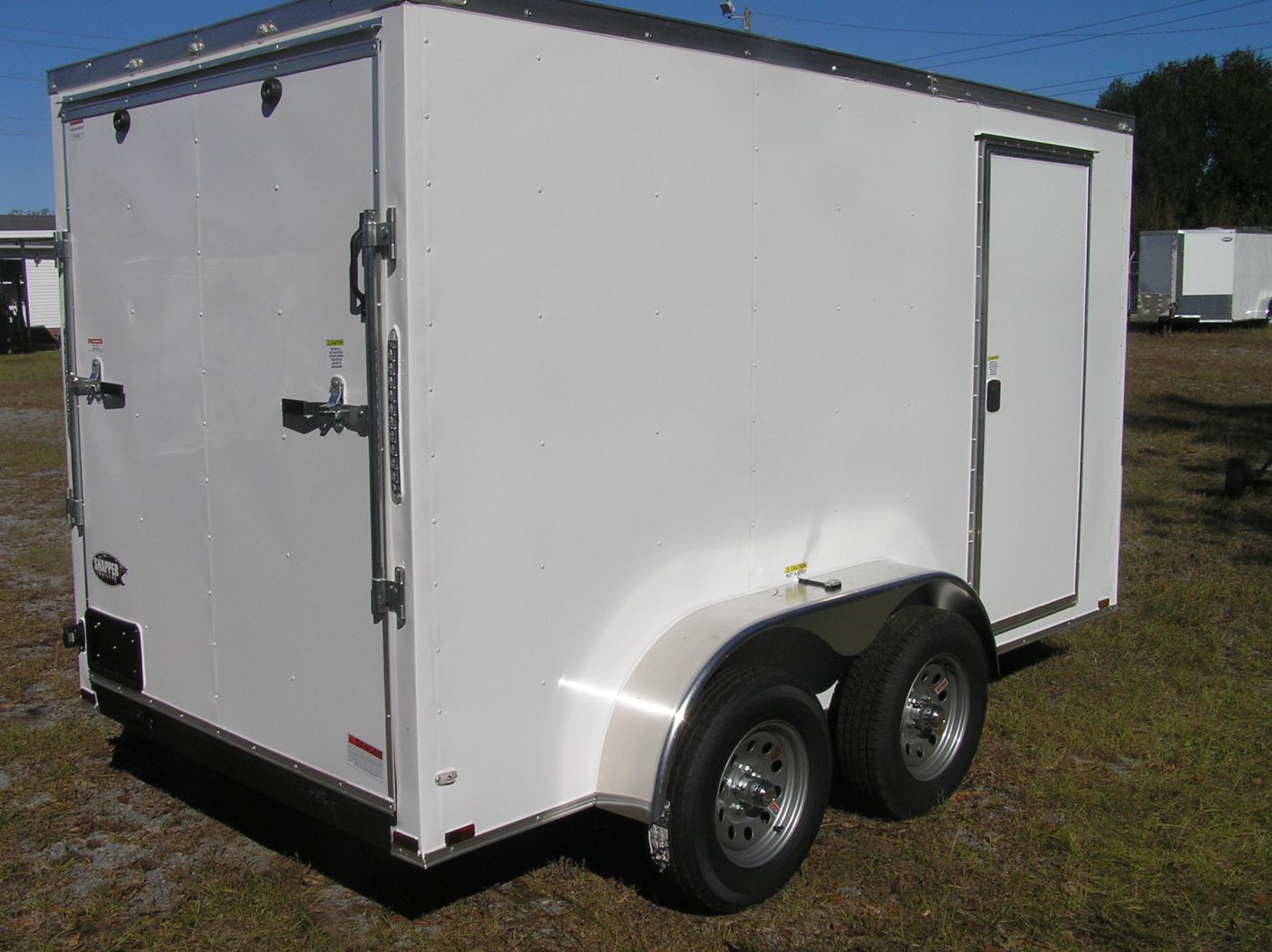 Quality Cargo 6x12 TA Trailer - White, Ramp, Side Door, Extra Height - Image 9