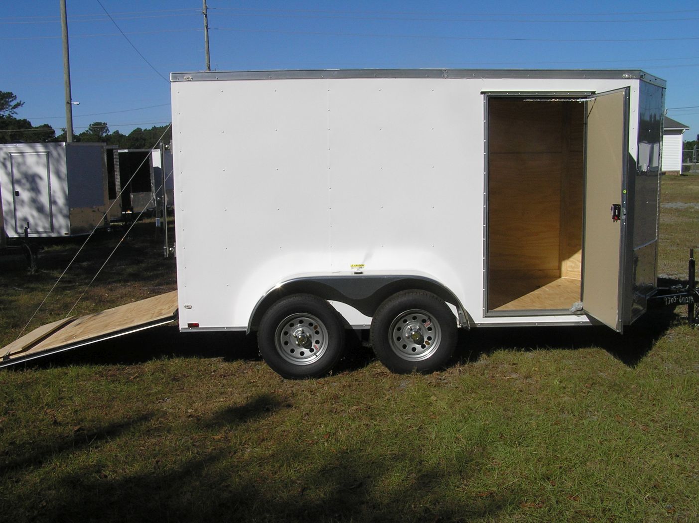 Quality Cargo 6x12 TA Trailer - White, Ramp, Side Door, Extra Height - Image 10
