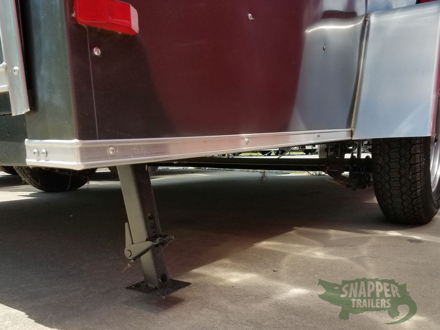 South Georgia Cargo 7x12 SA Trailer - Charcoal Grey, Ramp, Side Door, Black ATP, D-Rings, Stab Jacks - Image 3