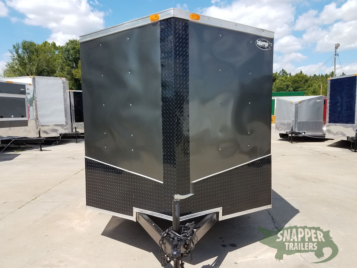 South Georgia Cargo 7x12 SA Trailer - Charcoal Grey, Ramp, Side Door, Black ATP, D-Rings, Stab Jacks - Image 13