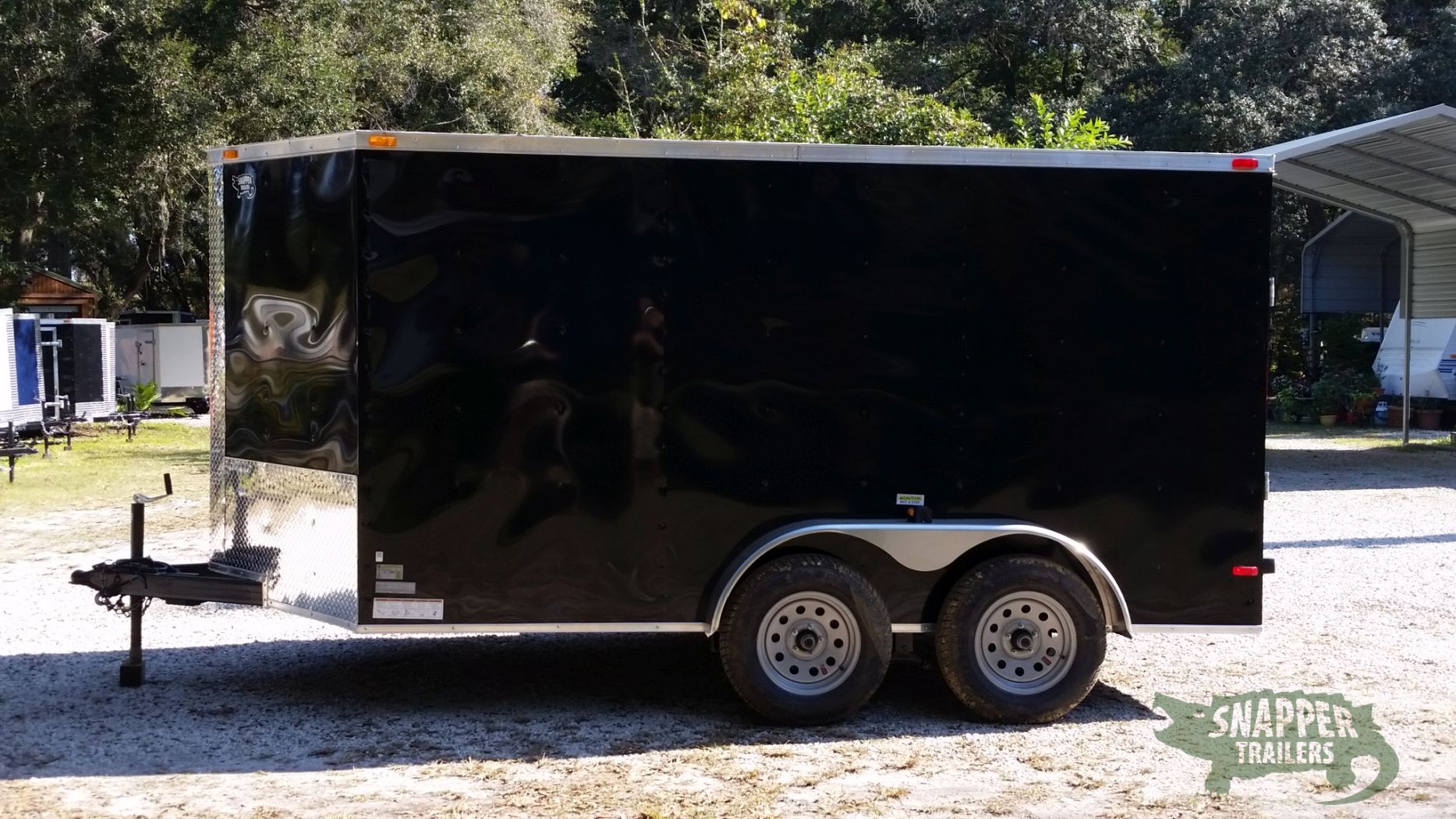 South Georgia Cargo 7x12 TA Trailer - Black, Ramp, Side Door - Image 3