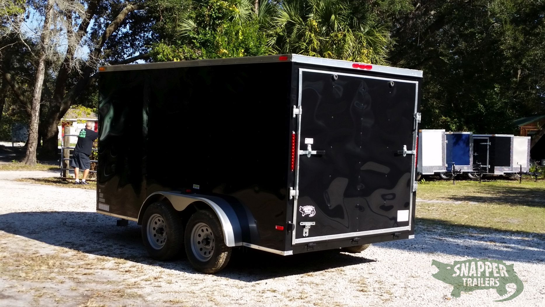 South Georgia Cargo 7x12 TA Trailer - Black, Ramp, Side Door - Image 5