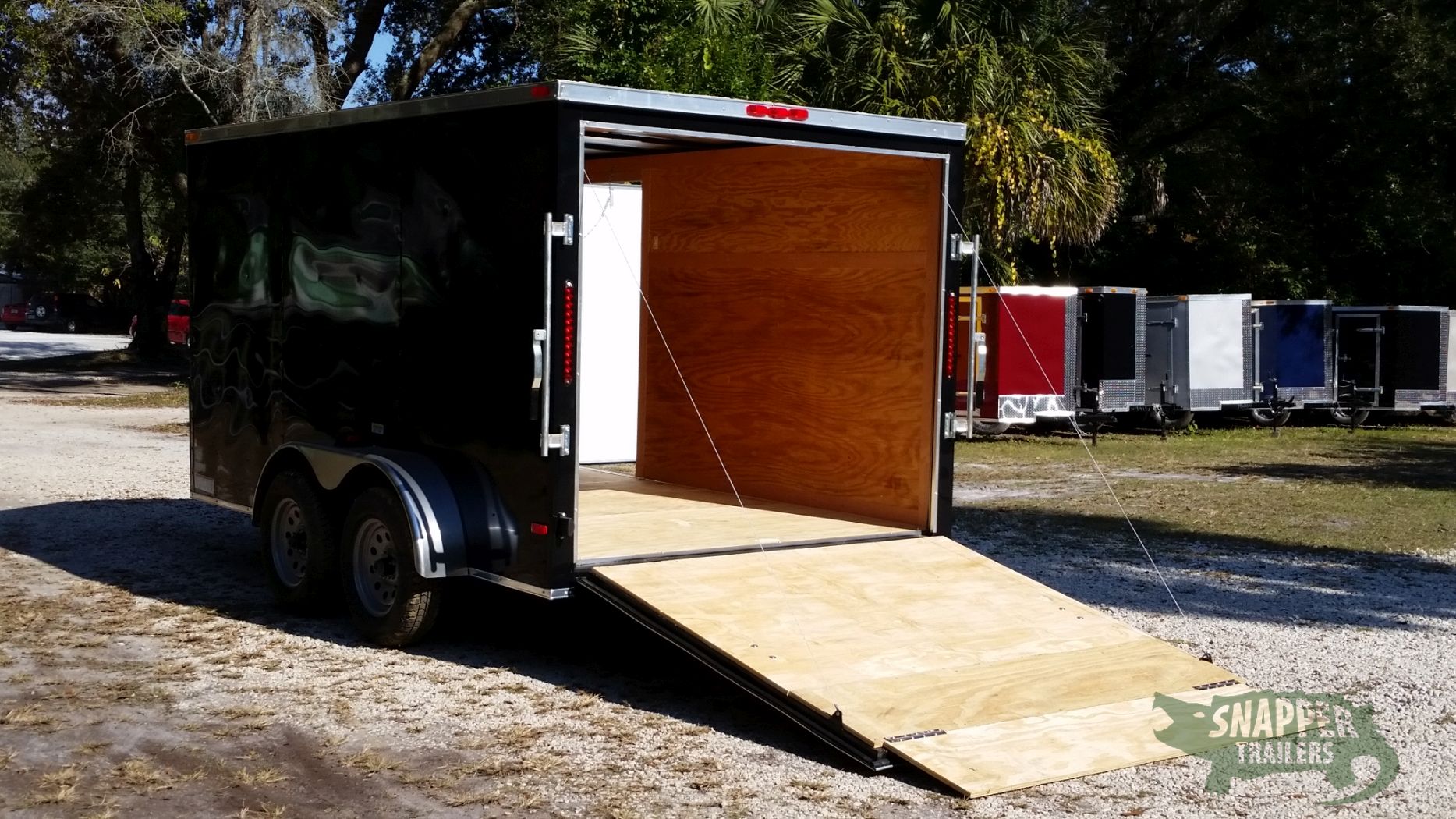 South Georgia Cargo 7x12 TA Trailer - Black, Ramp, Side Door - Image 4