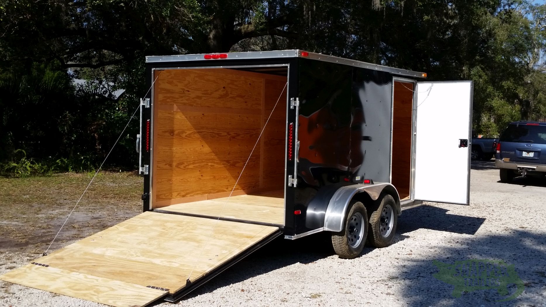 South Georgia Cargo 7x12 TA Trailer - Black, Ramp, Side Door - Image 8