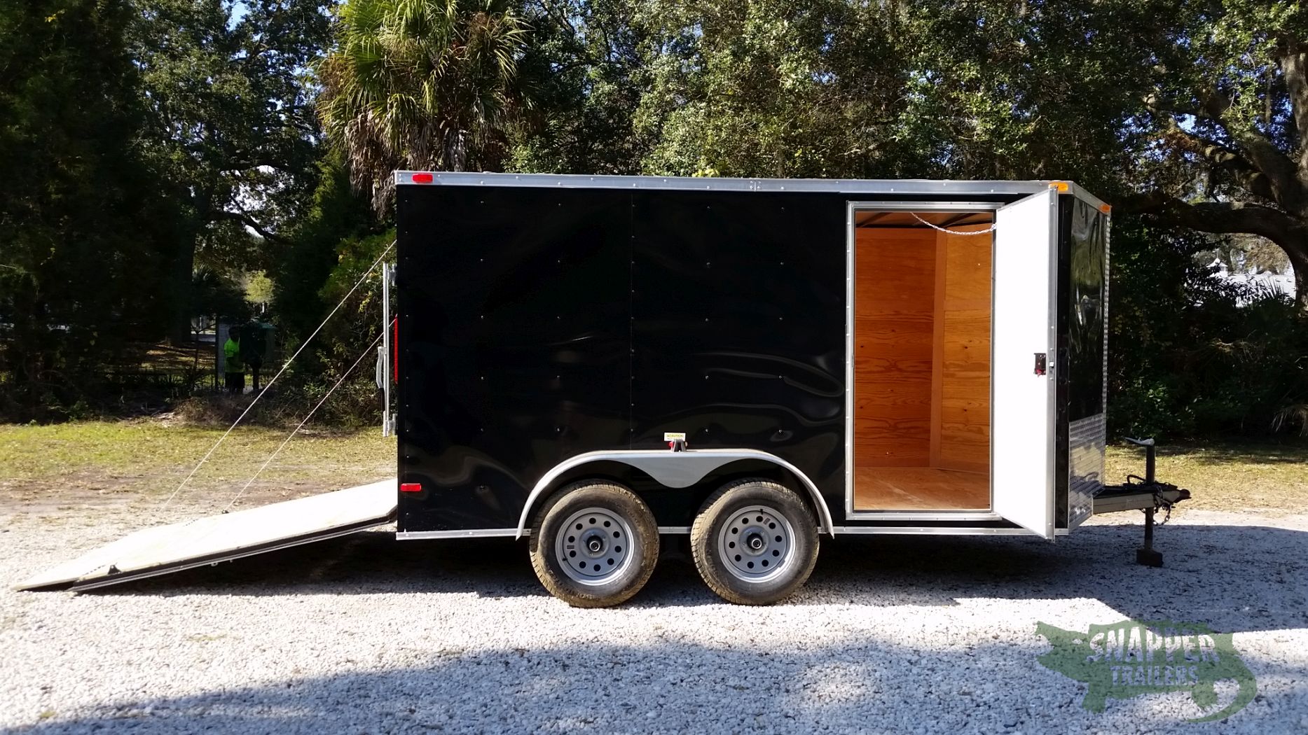South Georgia Cargo 7x12 TA Trailer - Black, Ramp, Side Door - Image 10