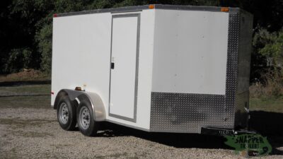 South Georgia Cargo 7x12 TA Trailer - White, Ramp, Side Door - Image 12