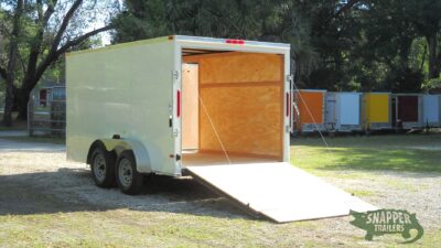 South Georgia Cargo 7x12 TA Trailer - White, Ramp, Side Door - Image 4