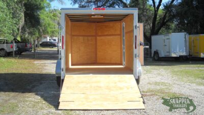 South Georgia Cargo 7x12 TA Trailer - White, Ramp, Side Door - Image 6