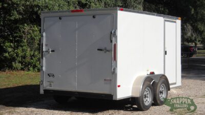 South Georgia Cargo 7x12 TA Trailer - White, Ramp, Side Door - Image 9