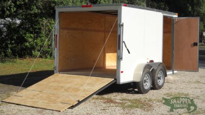 South Georgia Cargo 7x12 TA Trailer - White, Ramp, Side Door - Image 8