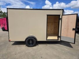 Douglas Trailers  6x12SA2L - Desert .080 Poly, R, RV, 4x12in Ext Fld Dwn Shf, 3x4 Conc Door, Stab Jacks, +12 Height, Blackout Pkg