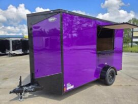 Alternative view of Douglas Trailers  6x12SA2L - Purple .080 Poly, R, RV, 4x12in Ext Fld Dwn Shf, 3x4 Conc Door, Roof Vent, Stab Jacks, 2x4 Mainframe, +12 Height, Blackout Pkg