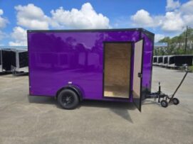 Douglas Trailers  6x12SA2L - Purple .080 Poly, R, RV, 4x12in Ext Fld Dwn Shf, 3x4 Conc Door, Roof Vent, Stab Jacks, 2x4 Mainframe, +12 Height, Blackout Pkg